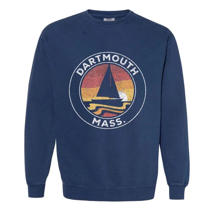 Dartmouth Massachusetts Vintage Sailboat 70s Garment-Dyed Sweatshirt