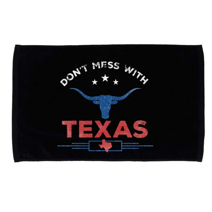 DonT Mess With Vintage Texas Longhorn Funny Vintage Microfiber Hand Towel