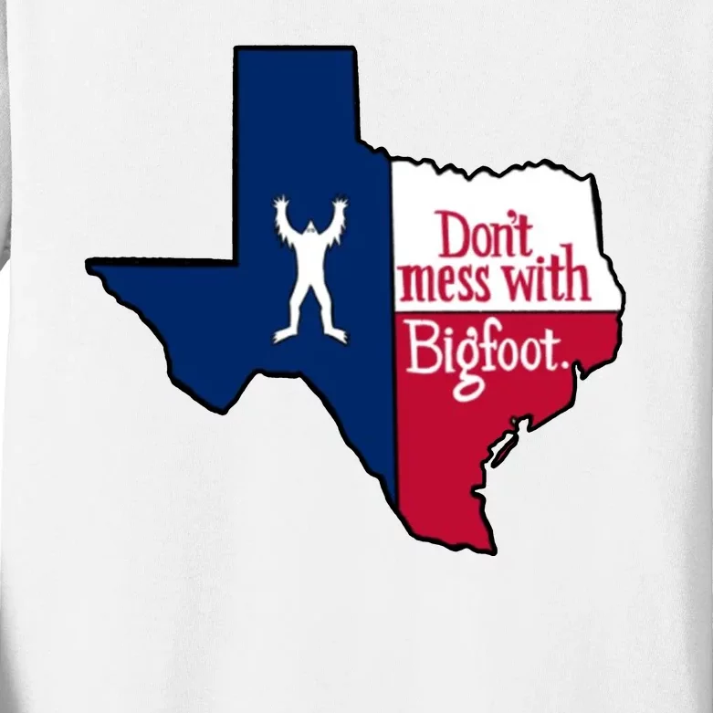 Don't Mess With Bigfoot Kids Long Sleeve Shirt