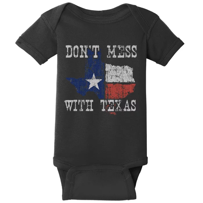 DonT Mess With Vintage Texas Longhorn Lone Star State Baby Bodysuit