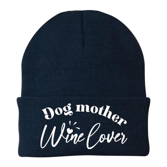 Dog Mother Wine Lover Cute Gift Knit Cap Winter Beanie