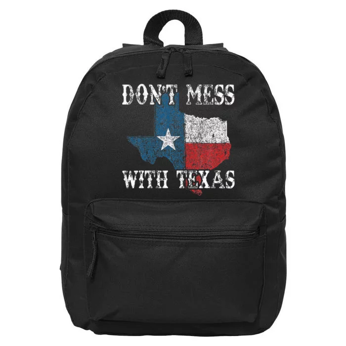 Dont Mess With Vintage Texas Longhorn Lone Star State 16 in Basic Backpack