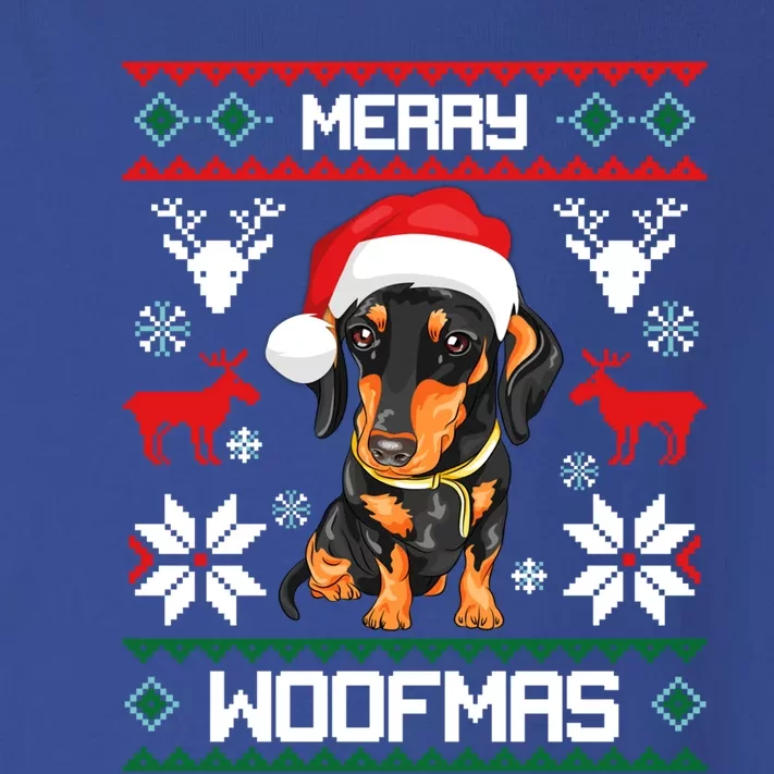 Dachshund Merry Woofmas Gift For Christmas Doxie Xmas Gift Toddler Long Sleeve Shirt