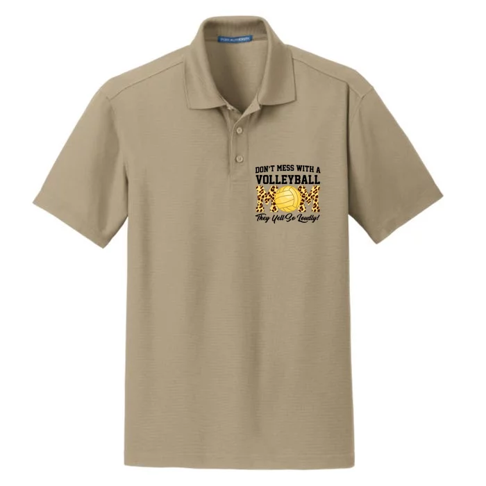 Don't Mess With A Volleyball Mom Volleyball Volleyball Mom Gift Dry Zone Grid Performance Polo