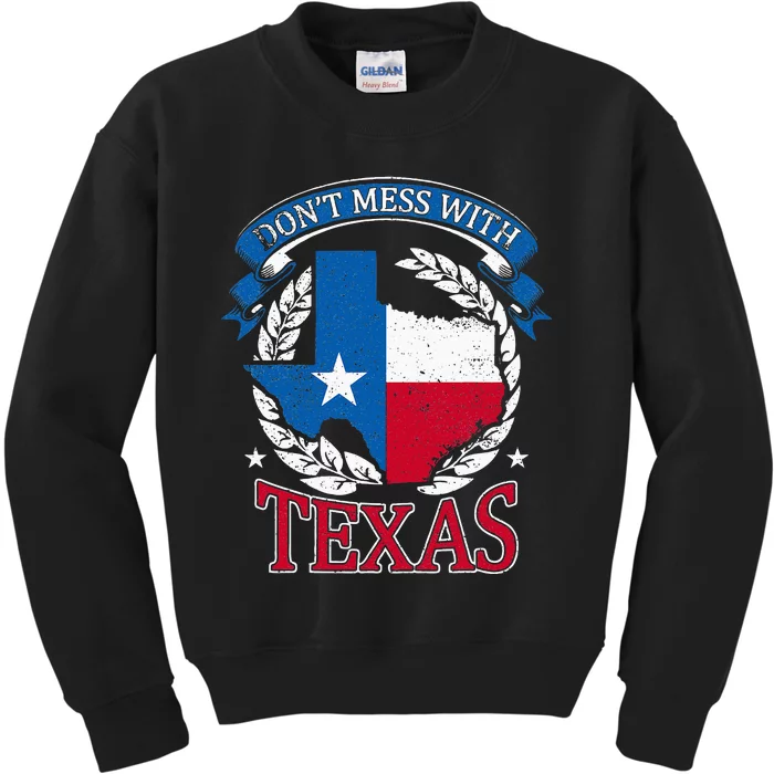 Dont Mess With The State Texas Kids Sweatshirt