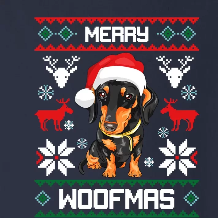 Dachshund Merry Woofmas Gift For Christmas Toddler Long Sleeve Shirt