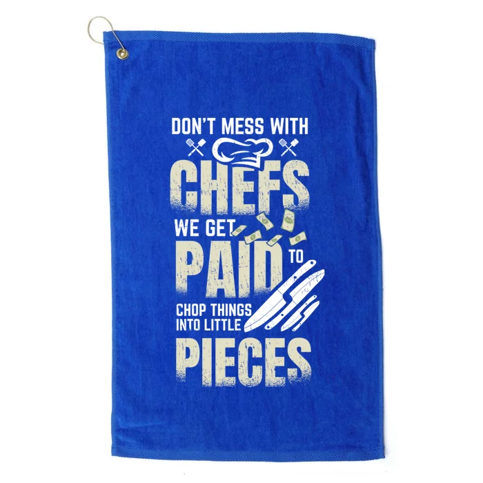 Dont Mess With The Chef Sous Chef Gift Platinum Collection Golf Towel