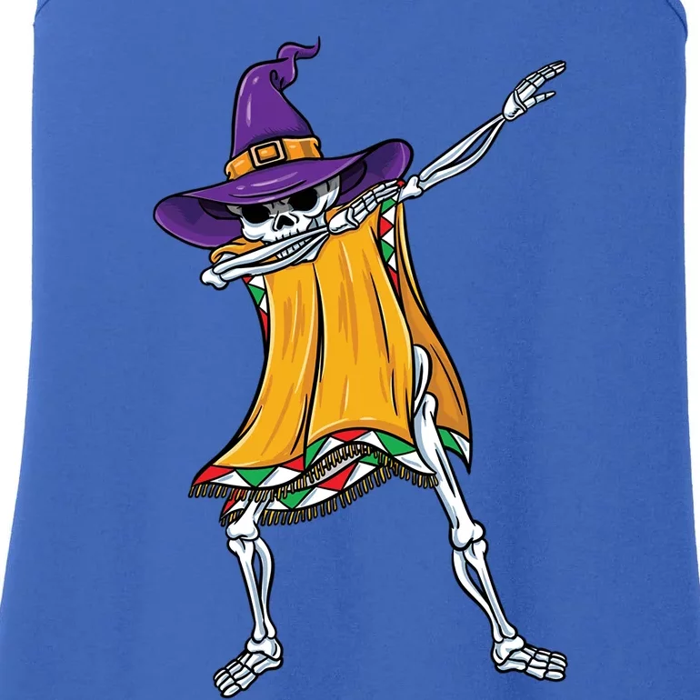 Dabbing Mexican Witch Skeleton Gift Ladies Essential Tank