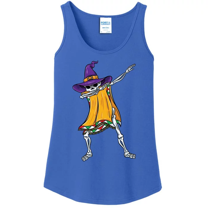 Dabbing Mexican Witch Skeleton Gift Ladies Essential Tank