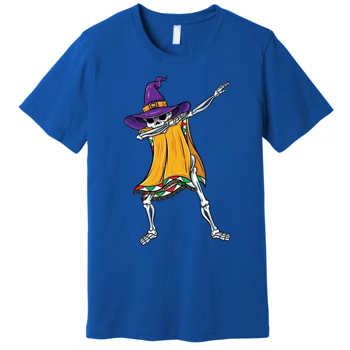 Dabbing Mexican Witch Skeleton Gift Premium T-Shirt