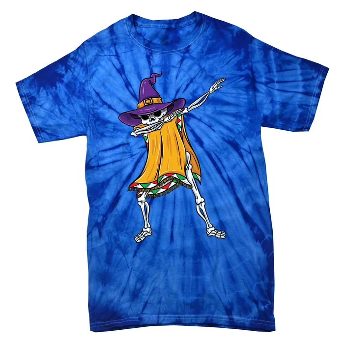 Dabbing Mexican Witch Skeleton Gift Tie-Dye T-Shirt