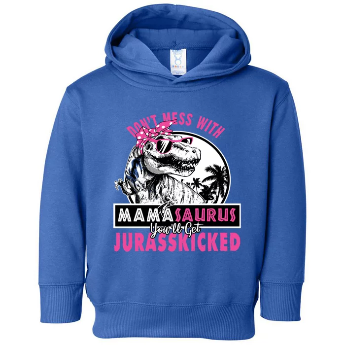 Don't Mess With Mamasaurus You'll Get Jurasskicked Gift Toddler Hoodie