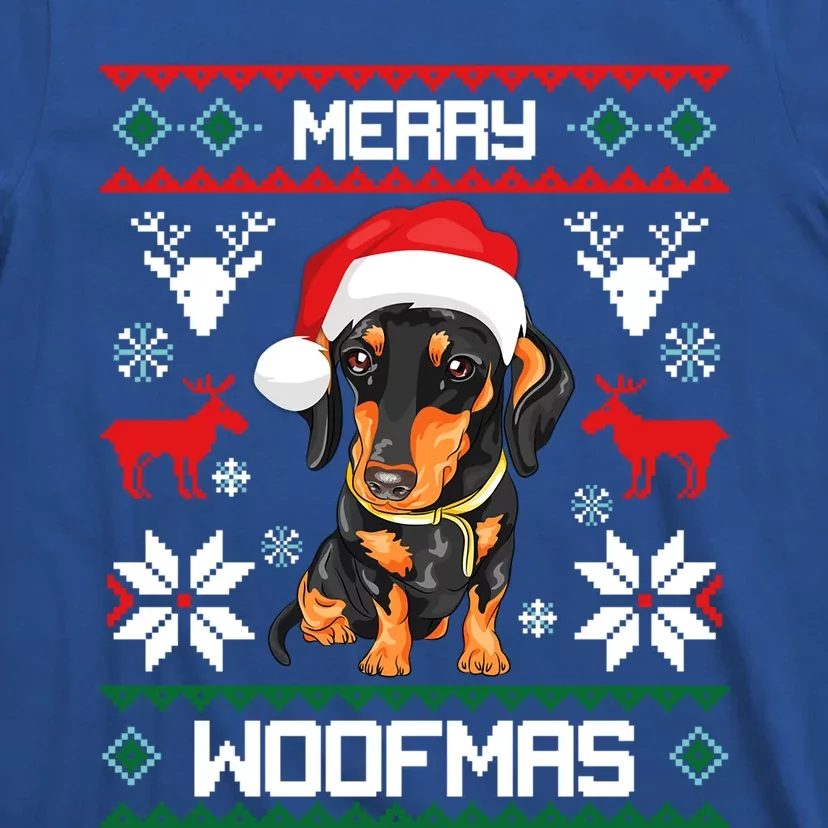 Dachshund Merry Woofmas Gift For Christmas Doxie Xmas Gift T-Shirt