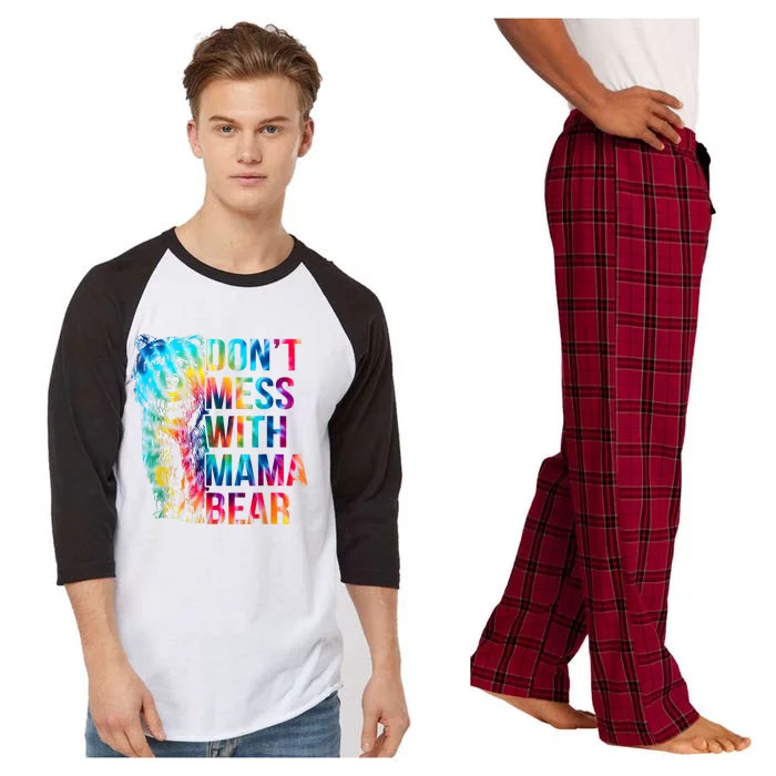 Dont Mess With Mama Bear Mothers Day Raglan Sleeve Pajama Set