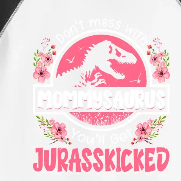 Don't Mess With Mommysaurus T Rex Dinosaur Mom Mother's Day Gift Toddler Fine Jersey T-Shirt