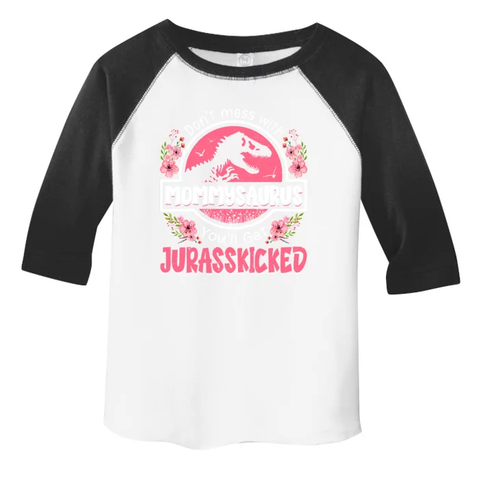 Don't Mess With Mommysaurus T Rex Dinosaur Mom Mother's Day Gift Toddler Fine Jersey T-Shirt