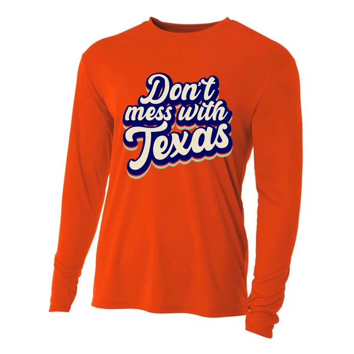 Don't Mess With Texas Retro Logo Cooling Performance Long Sleeve Crew