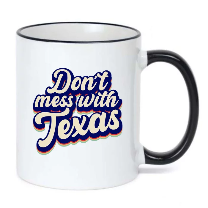 Don't Mess With Texas Retro Logo Black Color Changing Mug