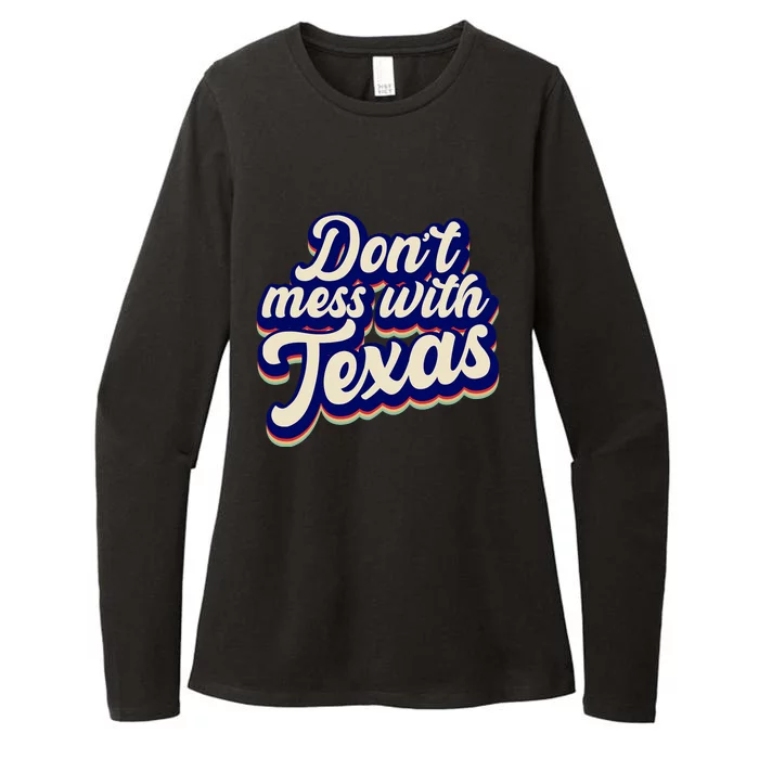 Don't Mess With Texas Retro Logo Womens CVC Long Sleeve Shirt