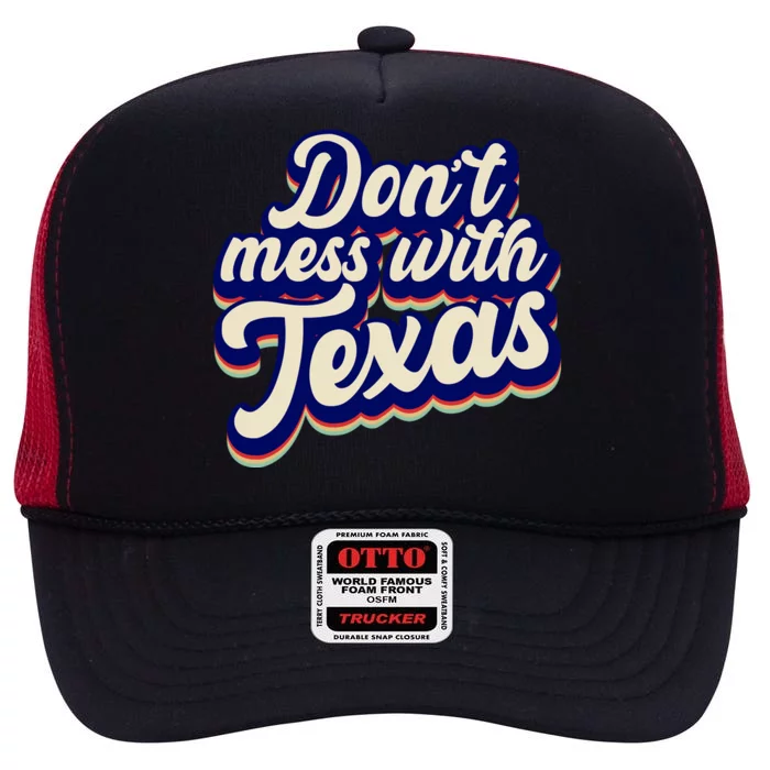 Don't Mess With Texas Retro Logo High Crown Mesh Trucker Hat