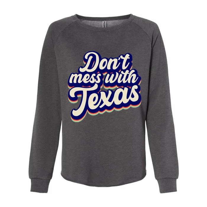 Don't Mess With Texas Retro Logo Womens California Wash Sweatshirt