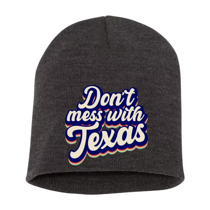 Don't Mess With Texas Retro Logo Short Acrylic Beanie