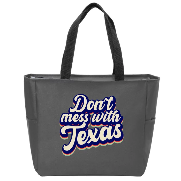 Don't Mess With Texas Retro Logo Zip Tote Bag