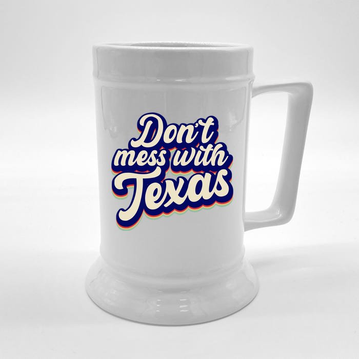 Don't Mess With Texas Retro Logo Front & Back Beer Stein