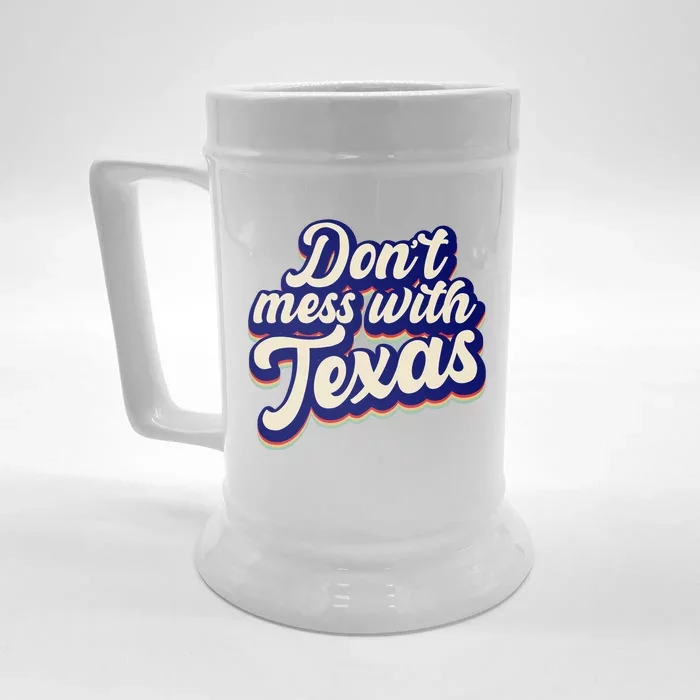 Don't Mess With Texas Retro Logo Front & Back Beer Stein