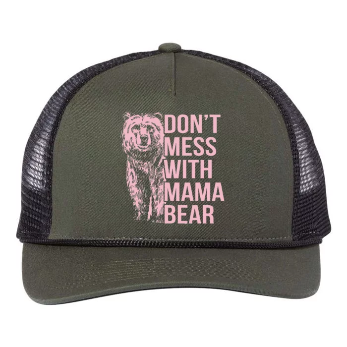 Dont Mess With Mama Bear Retro Rope Trucker Hat Cap