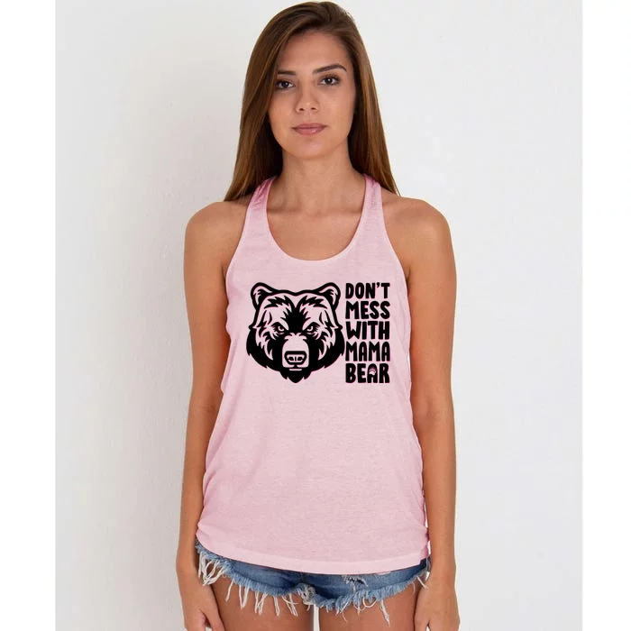 Dont Mess With Mama Bear Women's Knotted Racerback Tank