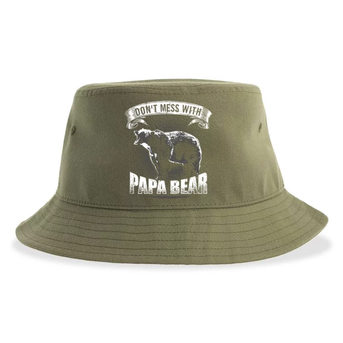 DonT Mess With Papa Bear Camping Funny Gift Camper Dad Gift Funny Gift Sustainable Bucket Hat