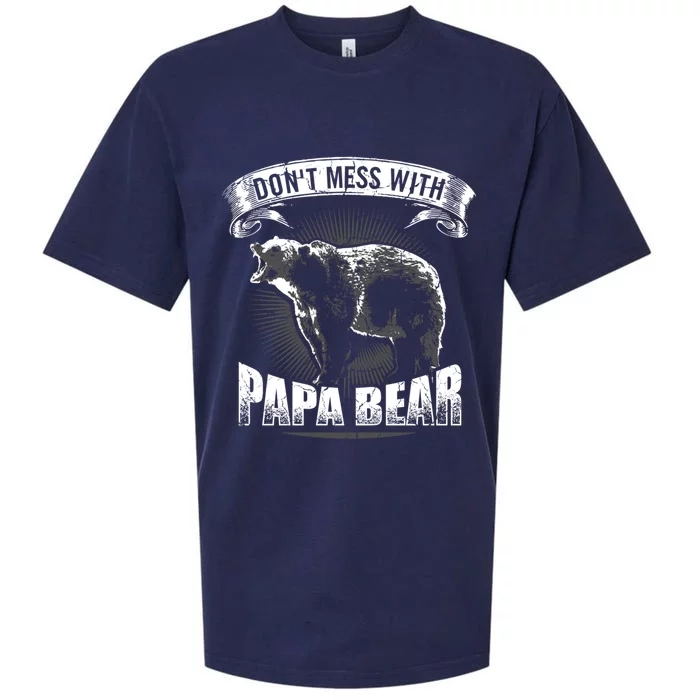 DonT Mess With Papa Bear Camping Funny Gift Camper Dad Gift Funny Gift Sueded Cloud Jersey T-Shirt