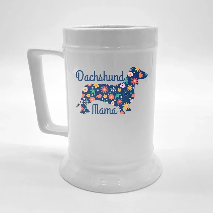 Dachshund Mama Wiener Dog Doxie Mom Funny Cute Front & Back Beer Stein