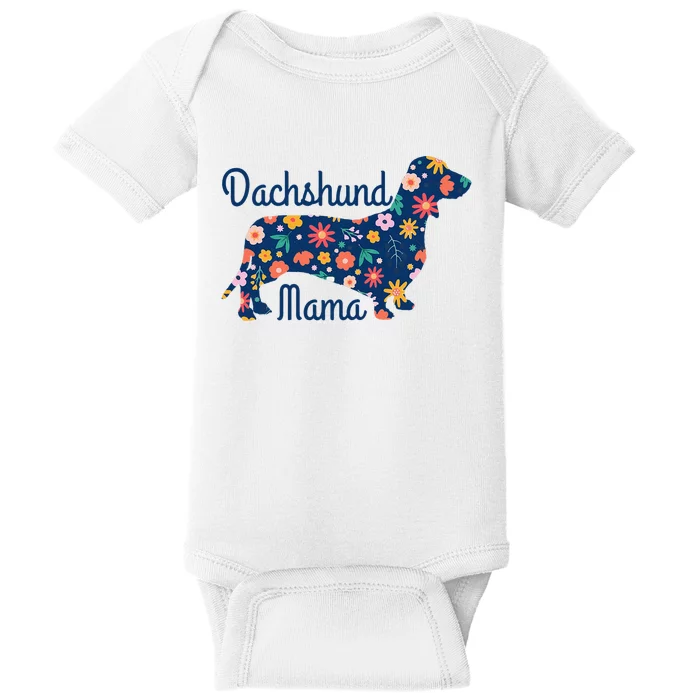 Dachshund Mama Wiener Dog Doxie Mom Funny Cute Baby Bodysuit