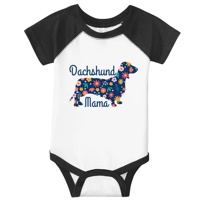 Dachshund Mama Wiener Dog Doxie Mom Funny Cute Infant Baby Jersey Bodysuit