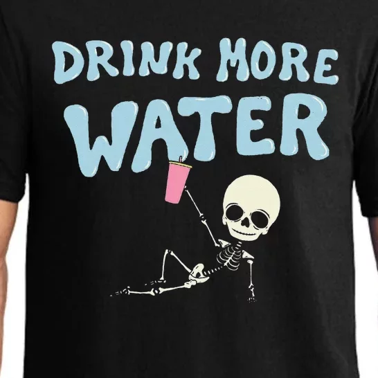 Drink More Water Funny Skeleton Pajama Set