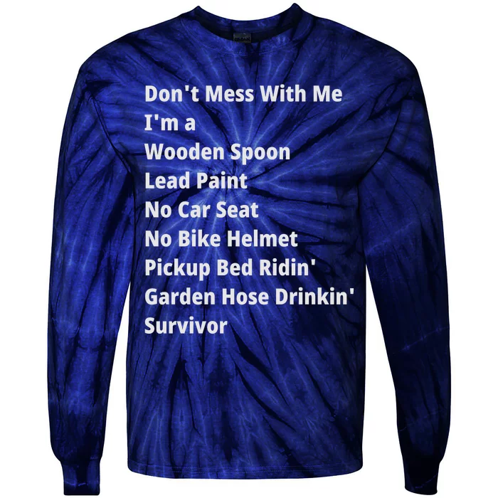 Don't Mess With Me, I'm A Survivor, Motivational Inspiring Quote, Plus Size Tie-Dye Long Sleeve Shirt