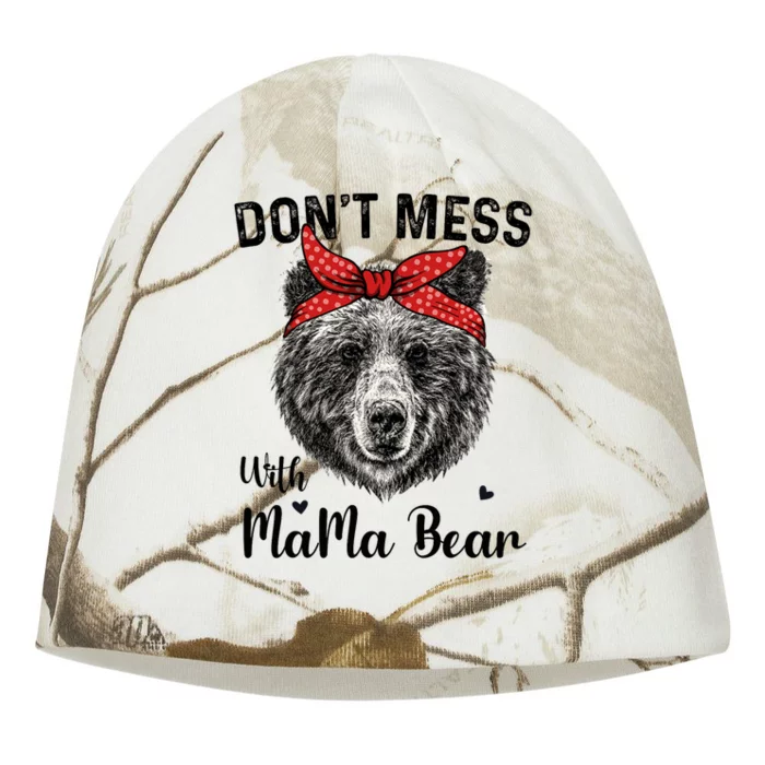 Don't Mess with Mama Bear Funny Mama Bear Mothers Day Humor Kati - Camo Knit Beanie