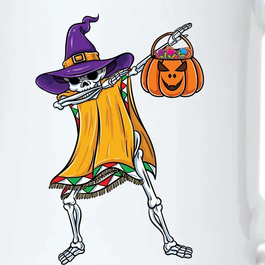 Dabbing Mexican Witch Skeleton Halloween Candy Gift Black Color Changing Mug