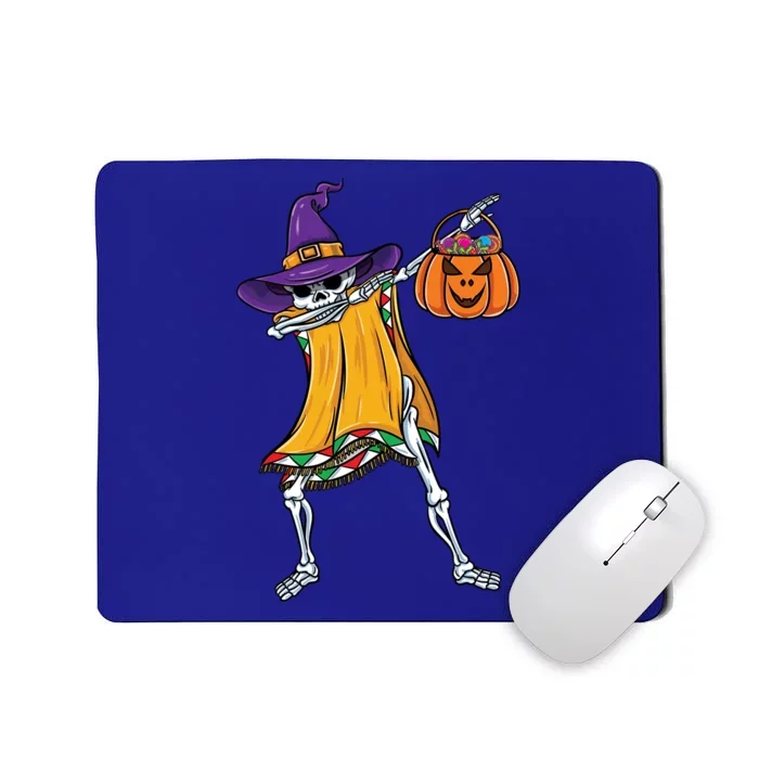 Dabbing Mexican Witch Skeleton Halloween Candy Gift Mousepad