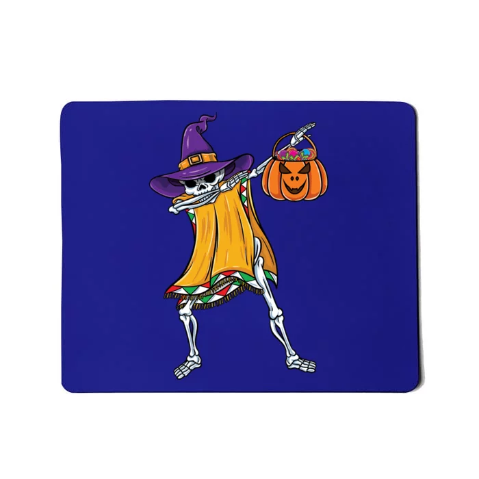 Dabbing Mexican Witch Skeleton Halloween Candy Gift Mousepad