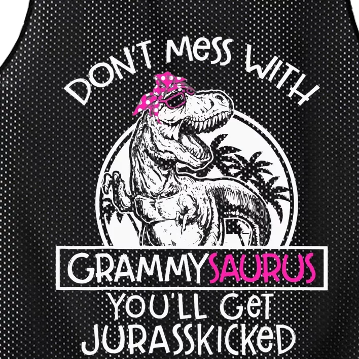 Don't Mess With Grammysaurus You'll Get Jurasskicked Mesh Reversible Basketball Jersey Tank