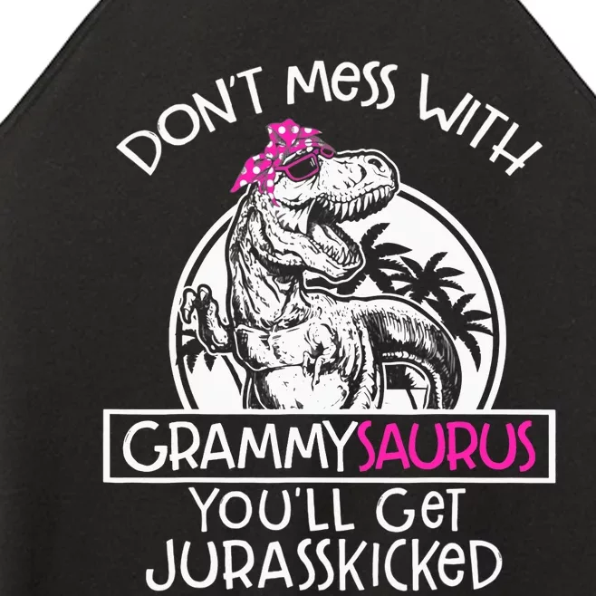 Don't Mess With Grammysaurus You'll Get Jurasskicked Women’s Perfect Tri Rocker Tank