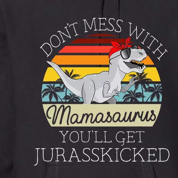 Dont Mess With Mamasaurus Youll Get Jurasskicked Premium Hoodie