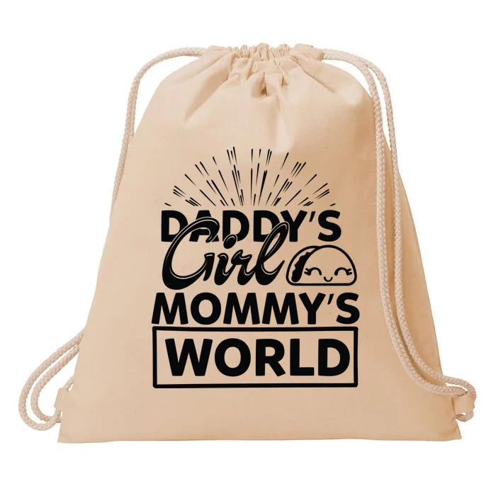 Daddy's Mommy's World Drawstring Bag