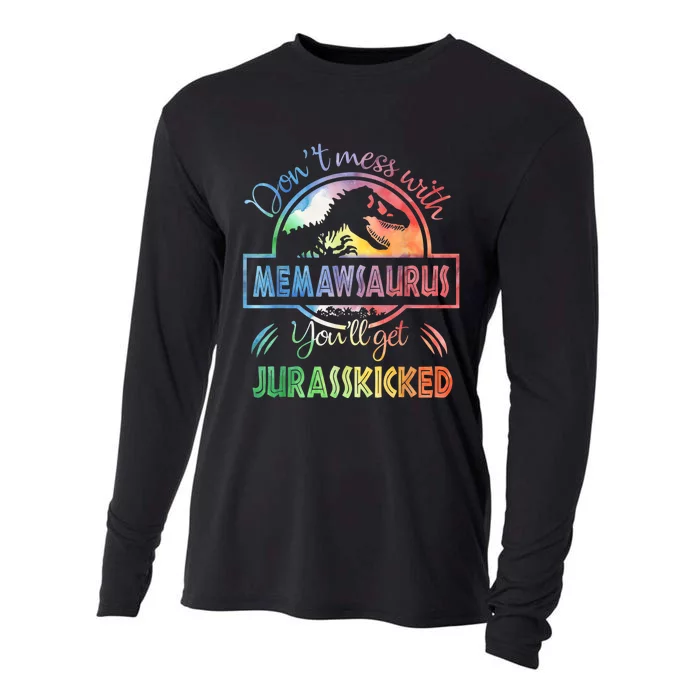 Don't Mess With MemawSAURUS You'll Get Jurasskicked Cooling Performance Long Sleeve Crew