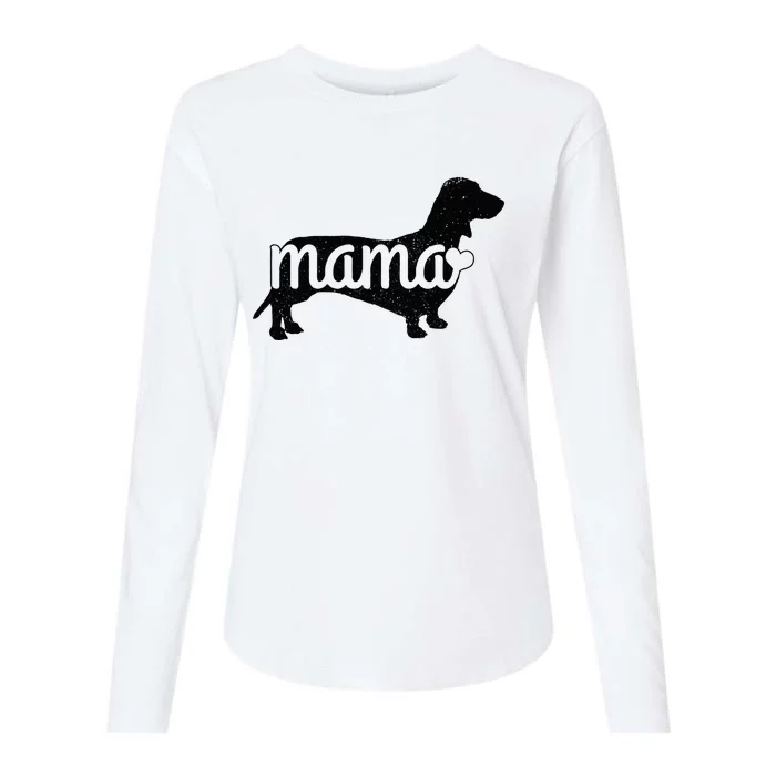 Dachshund Mama Wiener Dog Doxie Mom Funny Cute Gift Womens Cotton Relaxed Long Sleeve T-Shirt