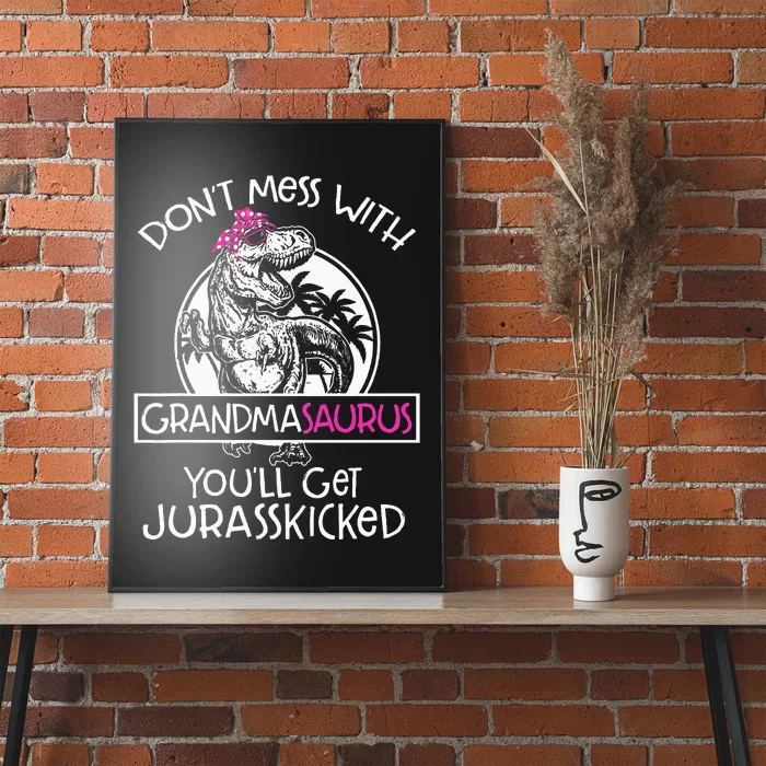 Dont Mess With Grandmasaurus Youll Get Jurasskicked Grandma Poster