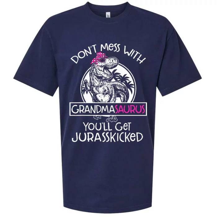 Dont Mess With Grandmasaurus Youll Get Jurasskicked Grandma Sueded Cloud Jersey T-Shirt